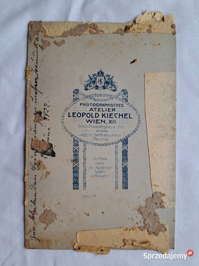 Stara fotografia na kartoniku opis Wiedeń 1922 Brzesko