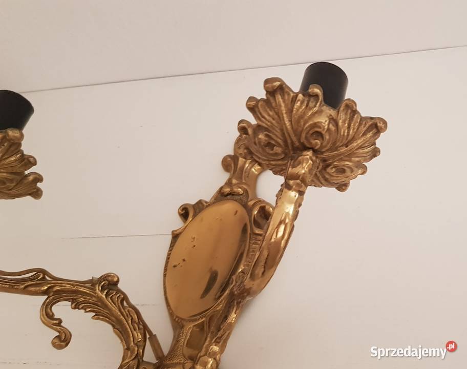 Kinkiet mosiężny stary Dom i Ogród łódzkie Łódź