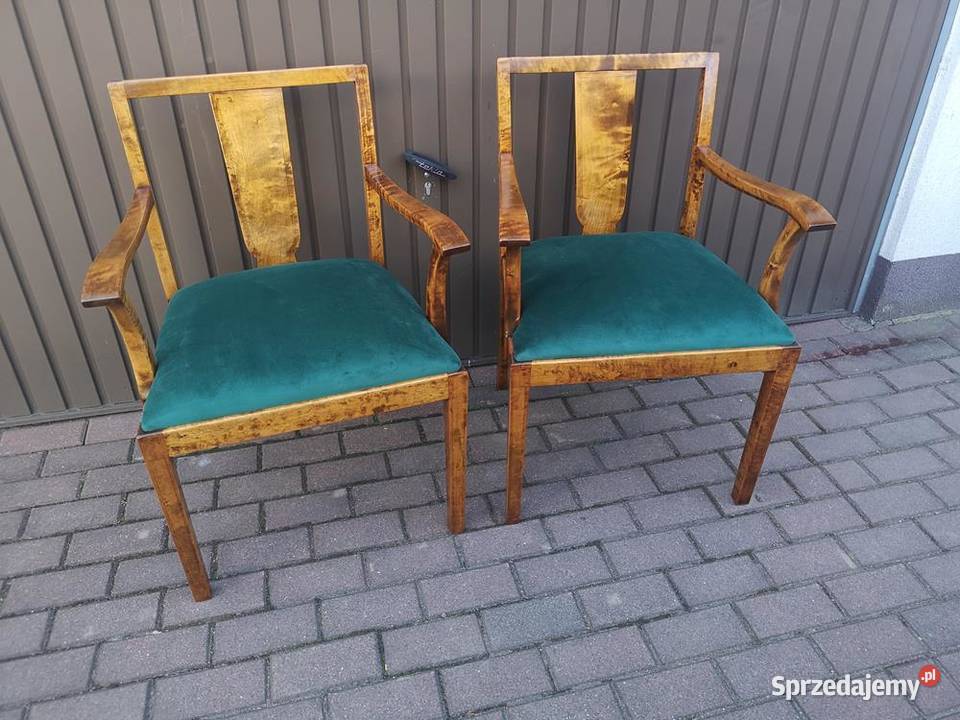 Fotele ARTDECO Politura Gabinetowe Stare Antyk wielkopolskie sprzedam