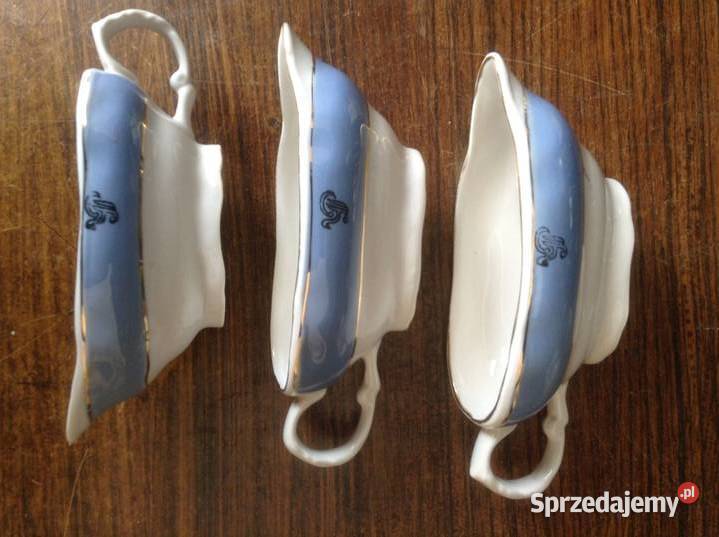 Zestaw sosjerek porcelanowych sygnowanych Opole