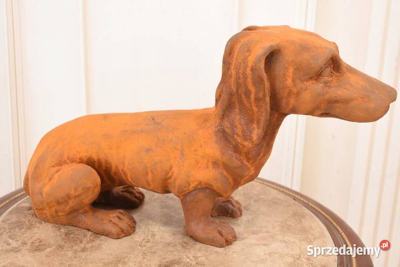 Żeliwna Figura Jamnika Pies Piesek Rustykalna Kraków