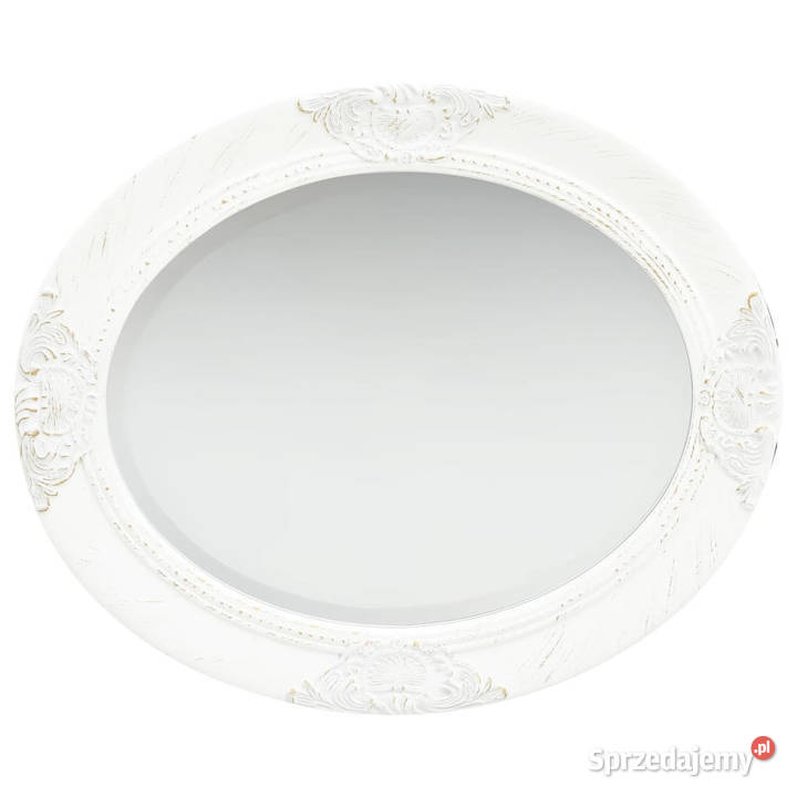 Lustro ścienne w stylu barokowym 50x60 białe Warszawa