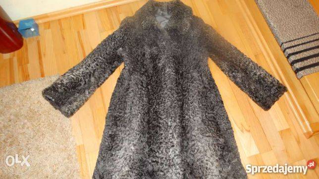 Futro futerko naturalne z karakuł nowe srebrne sprzedam