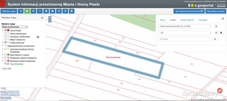 Piękna zadrzewiona działka budowlana w Wola Gardzienicka sprzedam