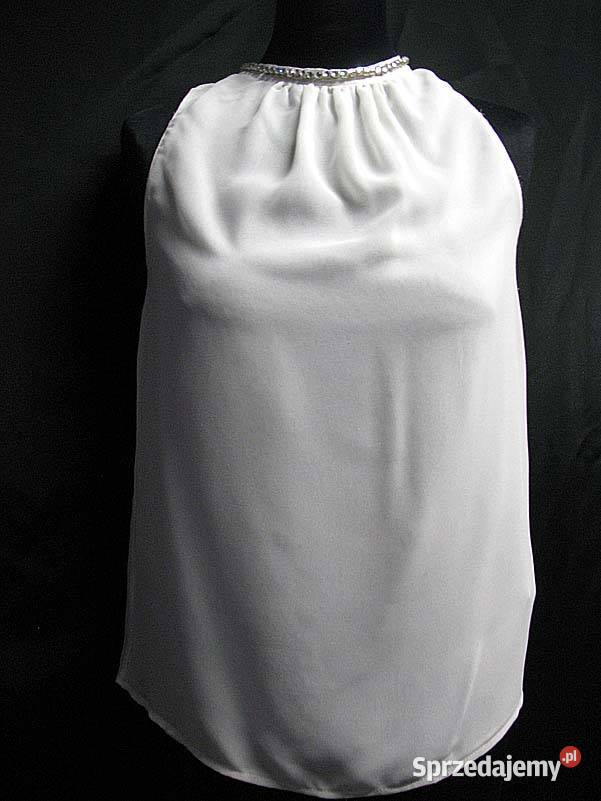 Tshirt bluzka top 34 36 biust 90 biały Siedlce