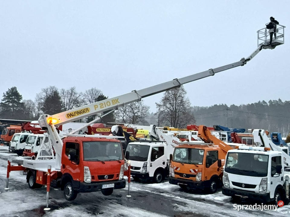 Nissan Cabstar Zwyżka Podnośnik Koszowy czerwony Widełki