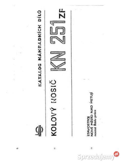 KN 251 ładowarka instrukcja obsługi katalog Kielce