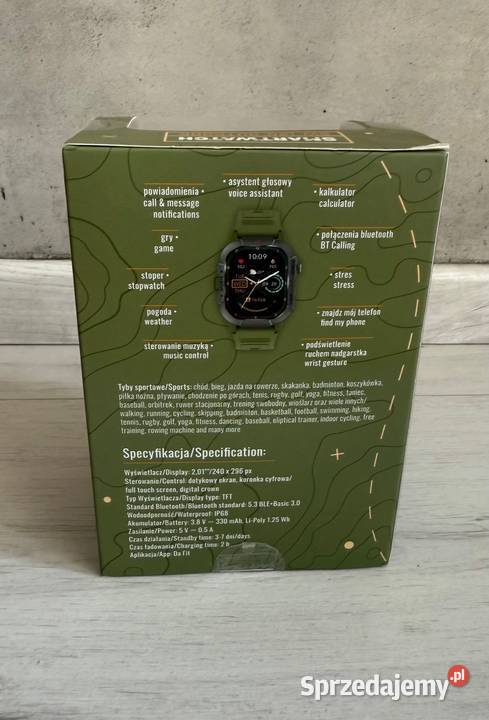 NOWY smartwatch zegarek zielony SW120 outdoor Unisex Łódź