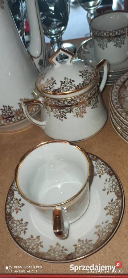 Dzbanek do kawy Mlecznik i cukiernica biało pomorskie Gdańsk