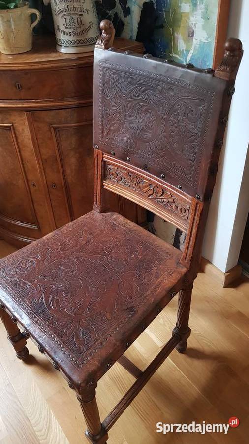 Krzesło  dąb kurdyban ok.1850 rok Kraków Szreniawa