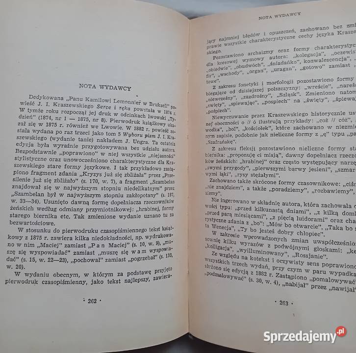 Józef Ignacy Kraszewski Serce i ręka Wyd Koźminek