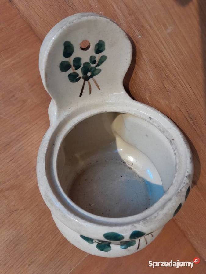 Stary zdobiony pojemnik na sól cukier zabytek Dąbrowa Górnicza sprzedam