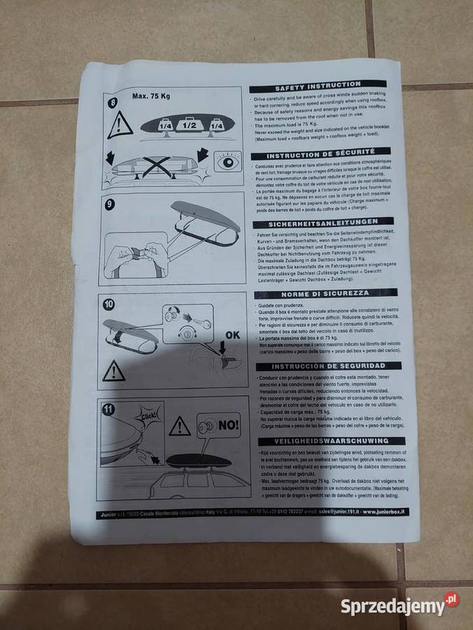 Boks bagażnik dachowy firmy TAURUS sprzedam