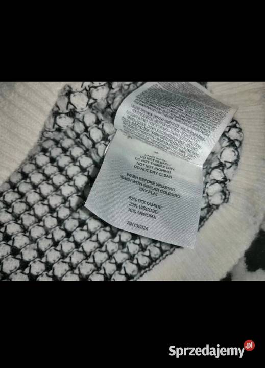 YORKER nowy miły ciepły miękki Sweter z Wełną długi