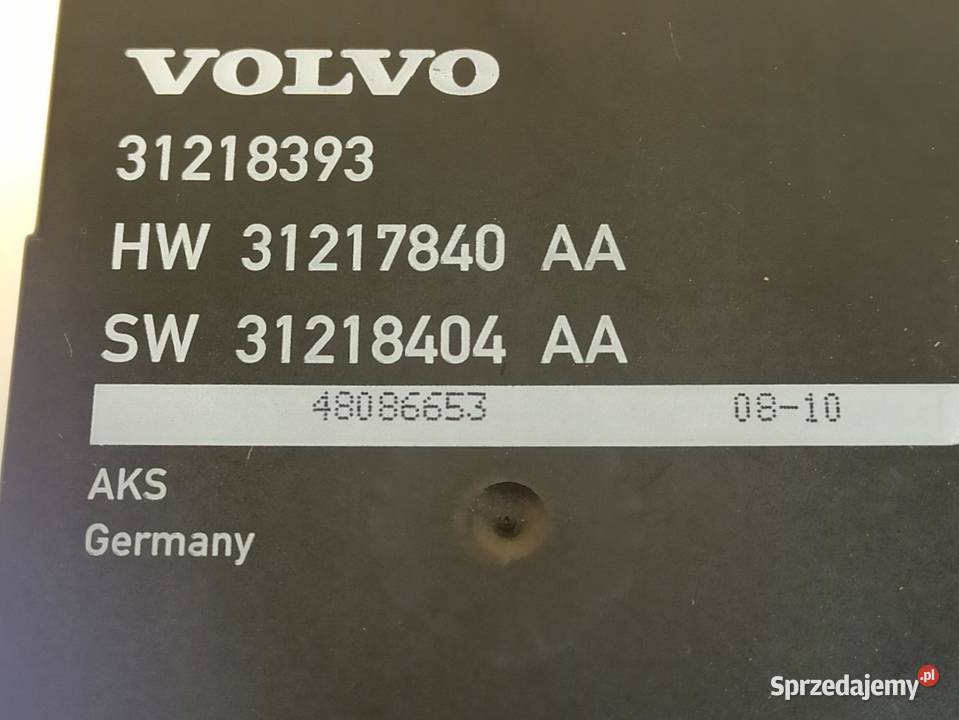VOLVO V70 MODUŁ STEROWNIK KLAPY 31218393