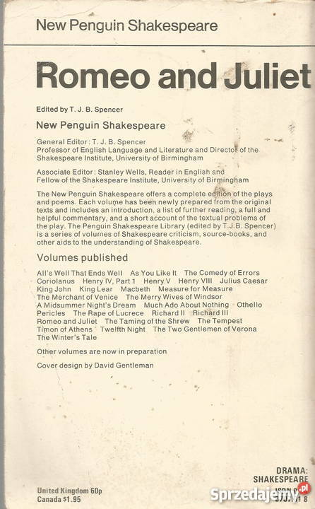 Romeo and Juliet Pnguin Shakespeare 1976 Pacanów