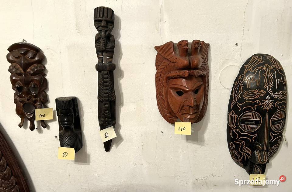 Kolekcja figury rzeźby maski łódzkie Łódź