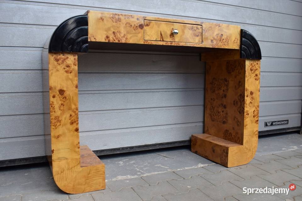 Drewniany Stolik Stół Biurko Art Deco Konsola Kraków