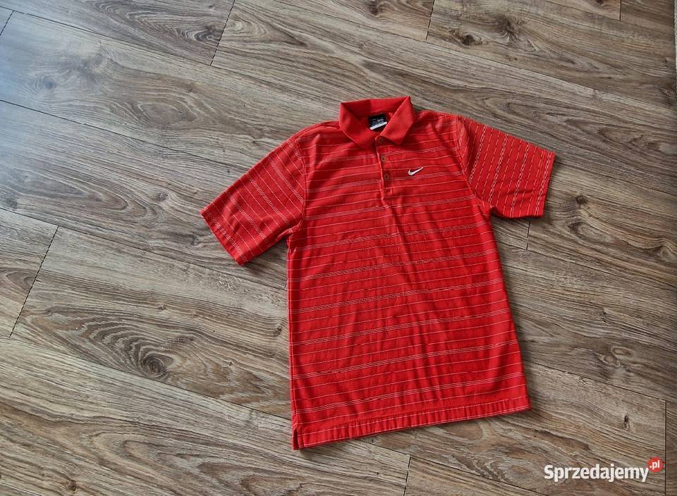 koszulka polo NIKE 152158 czerwona w paski