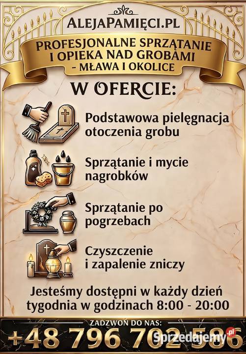 Sprzątanie i opieka grobami Mława Działdowo mazowieckie