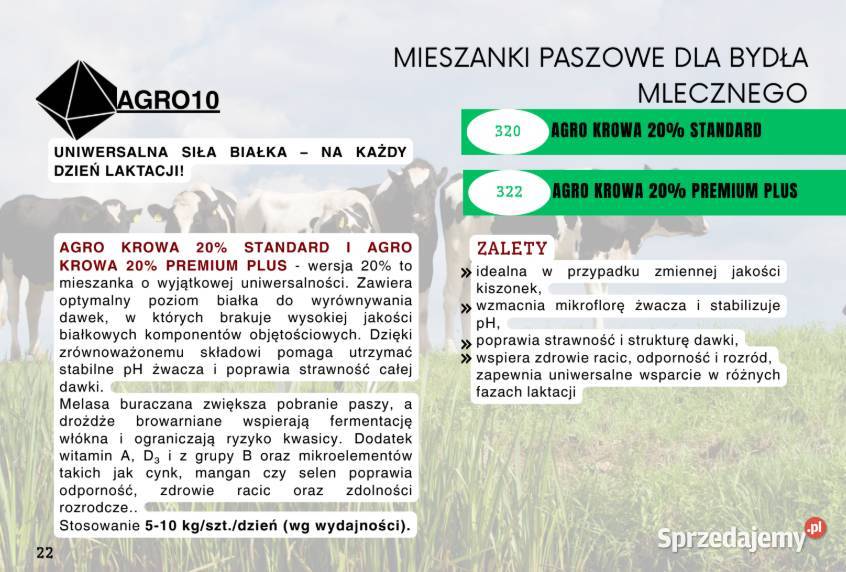 Agro Krowa 20 Premium Plus Mieszanka paszowa Nowy Korczyn
