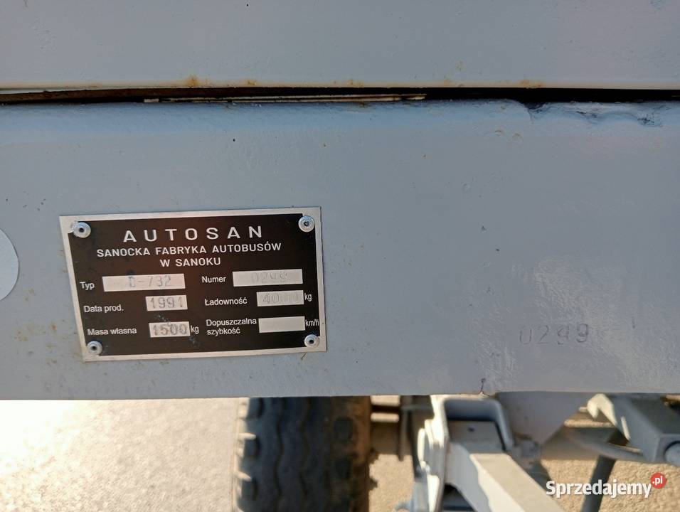 Przyczepa Autosan D 732 wywrotka nieuszkodzony Probołowice