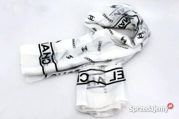 APASZKA Z SZYFONU JEDWABNEGO CHANELROZNE RODZAJ Dodatki Lublin