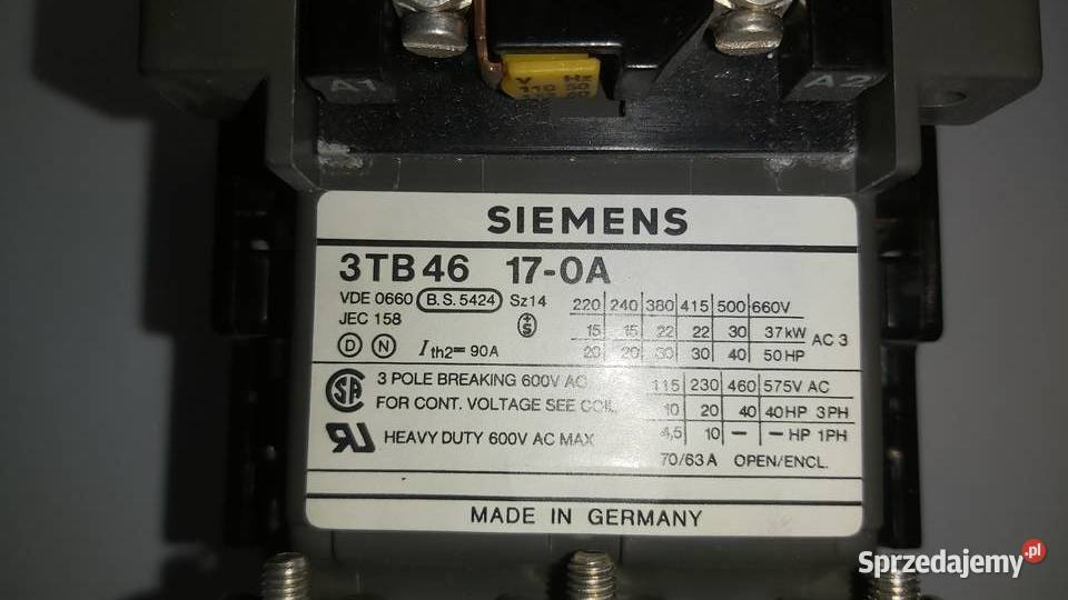 Stycznik SIEMENS 3TB46 170A Wyszków