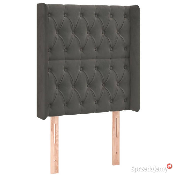 Łóżko kontynentalne z materacem i LED szary 128cm Warszawa