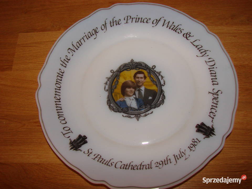 Karol i Diana 1981r talerz pamiątkowy Pruszcz Gdański
