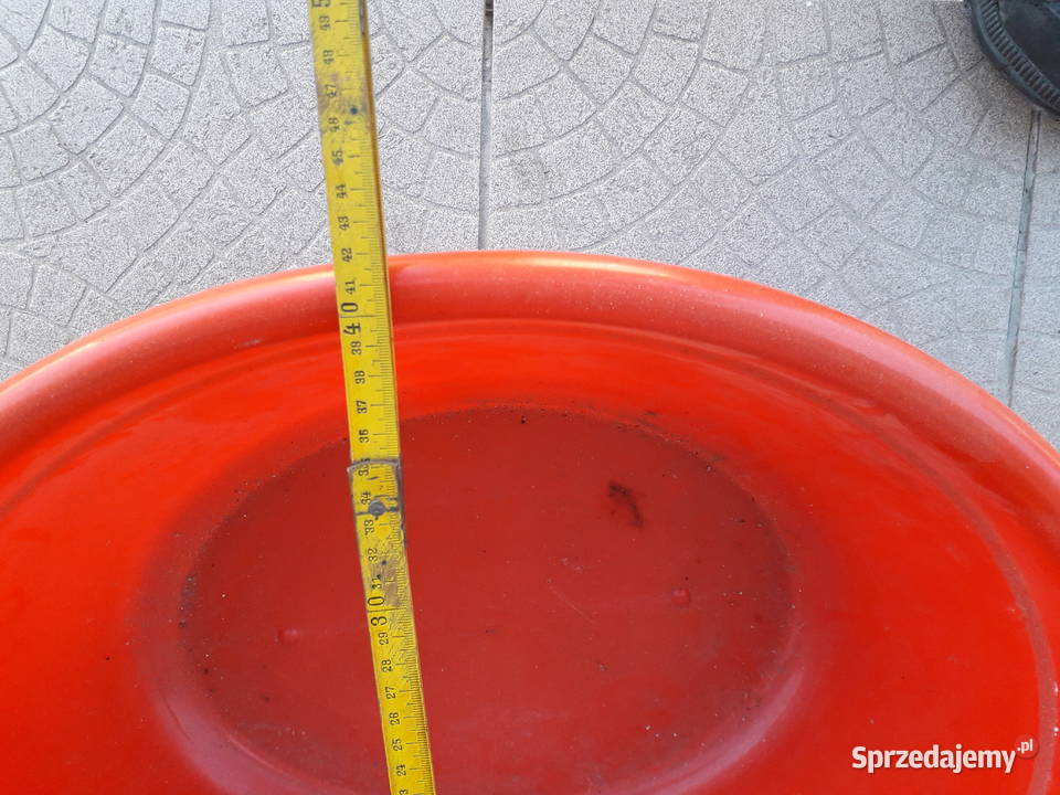 Wanienka plastikowa czerwona owalna z uchwytami Kraków