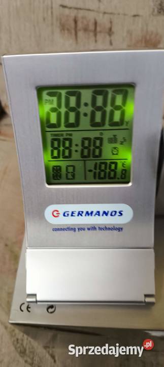 Zegar z rzutnikiemprojekcją czas temperatura śląskie Gliwice