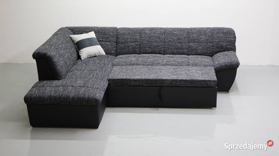 TPD Narożnik z funkcją spania czarny kolor 230cm wielkopolskie