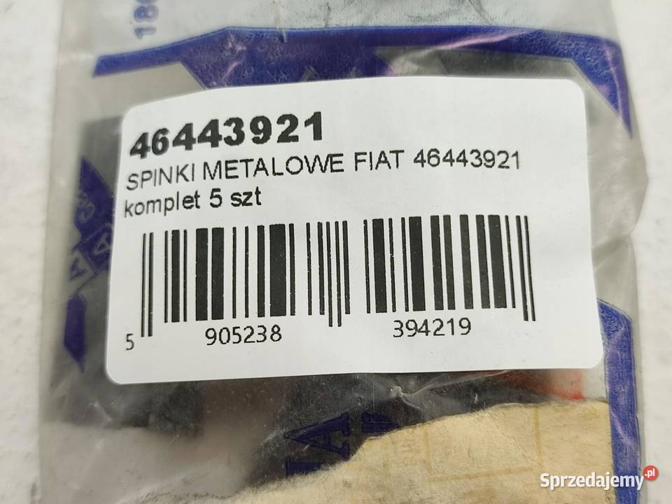 SPINKI METALOWE WEW STR DRZWI 6 FIAT BRAVO 9501