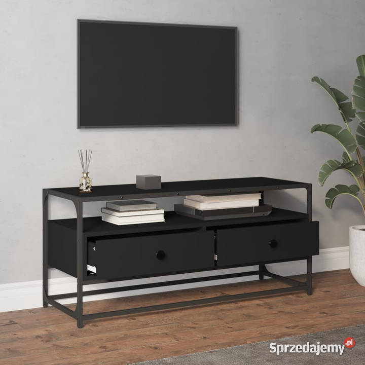 Szafka pod TV czarna 100x35x45 materiał mazowieckie Warszawa