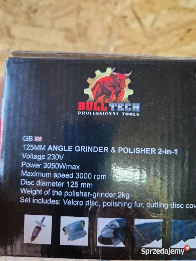 Szlifierka Polerka KĄTOWA 3050W 125mm Bull Tech Głogowa