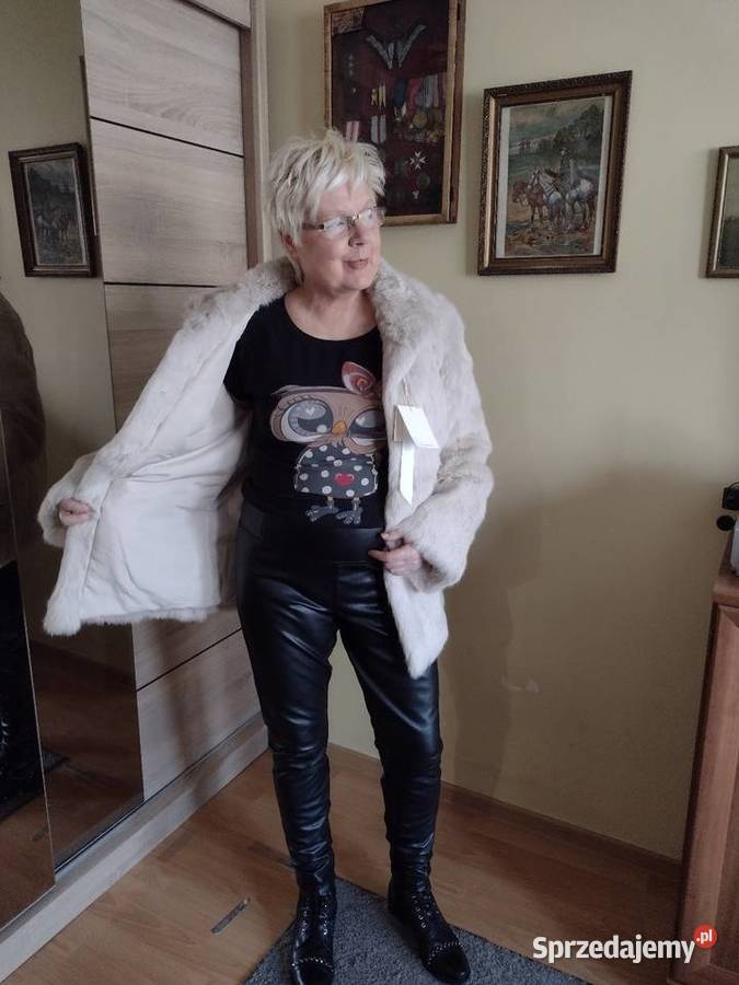 Futerko z królika Rex w kolorze mleka Nowe biały sprzedam