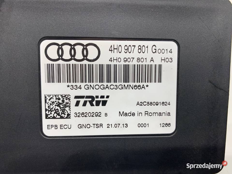 MODUŁ HAMULCA RĘCZNEGO AUDI A6 C7 4H0907801G sprzedam