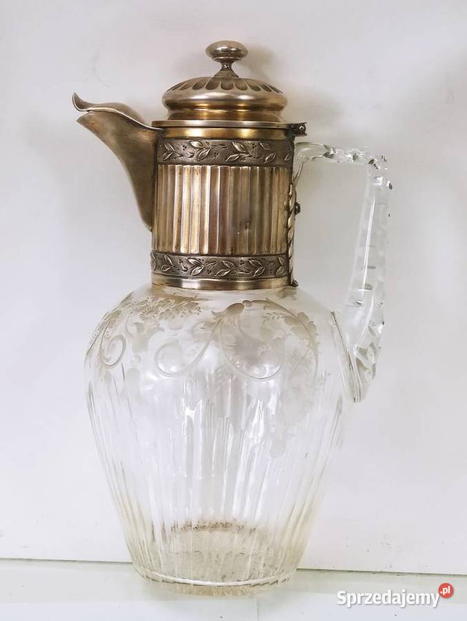 Dzbanek na Wino Srebro pr 950 Karafka Kryształ Antyki lubuskie Nowa Sól