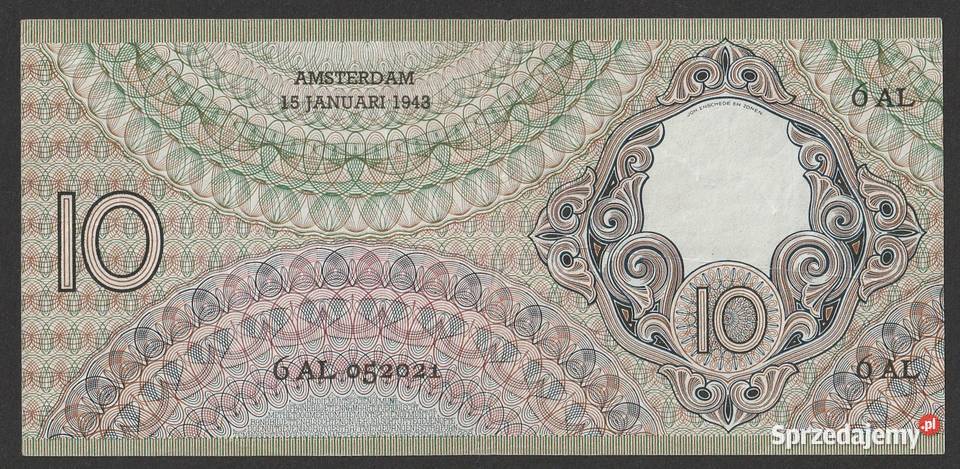 Holandia 10 guldenów 1943 6 AL stan 2