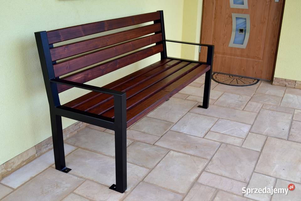 Ławka Parkowa Ogrodowa z podłokietnikiem oparcie Myślenice