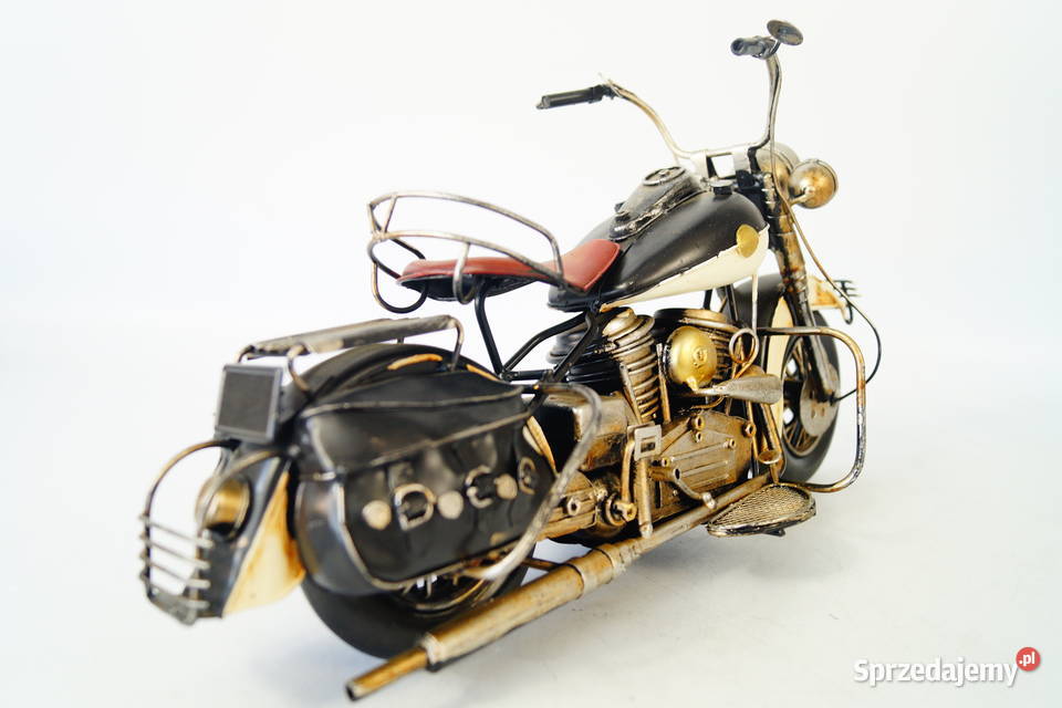 Metalowy pojazd stary motocykl rekwizyt
