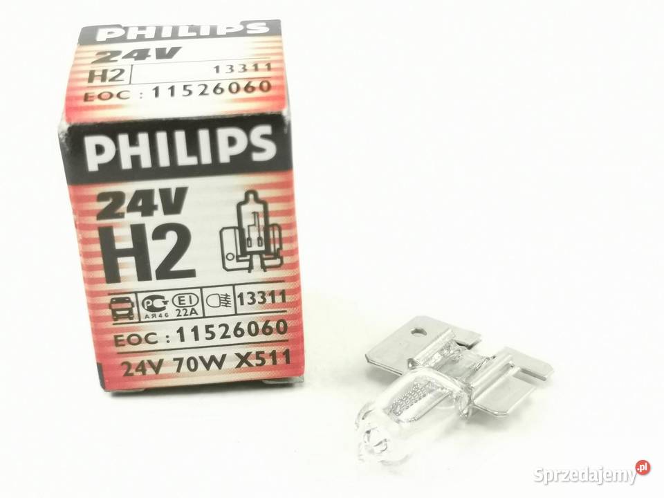 PHILIPS ŻARÓWKA H2 24V 70W X511 NOWA 11526060 osobowe
