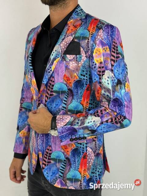 GIOVANNI PERA Marynarka męska D630 kolorowa w Ostrów Wielkopolski