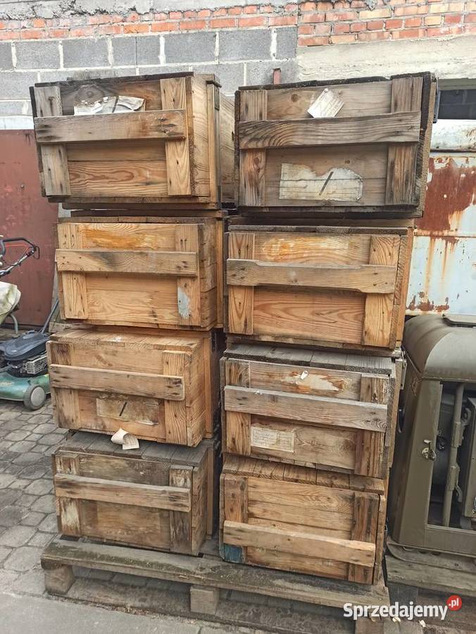 Drewniana skrzynia wojskowa 76x 55x 36 Skierniewice sprzedam