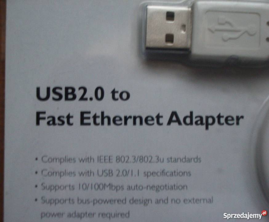 USB 20 to Fast Ethernet Adapter EDIMAX Miastko sprzedam