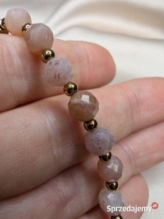 Bransoletka różaniec kamień słoneczny krzyżyk małopolskie Kraków