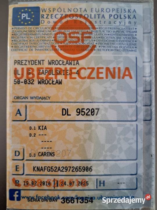 Sprzedam Kia Carens 35 osobowa 2010rKia Carens 3 1600cm3 dolnośląskie Wrocław