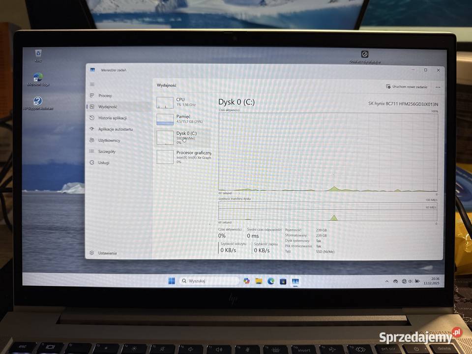 Laptop HP Elitebook 840 g8 i6 16GB RAM 256 ssd małopolskie