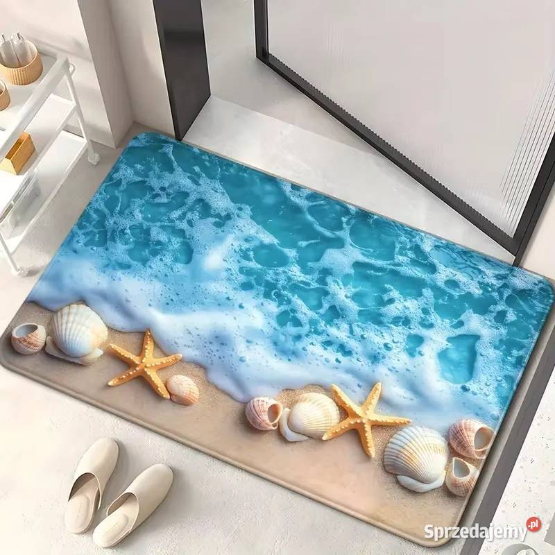Dywanik łazienkowy realistyczna grafika Lasocice